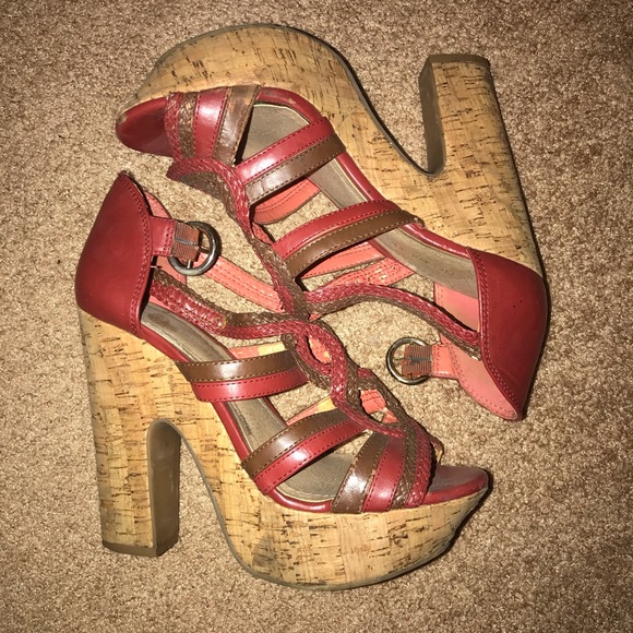 Bcbg cork screw platform heels - Picture 5 of 7